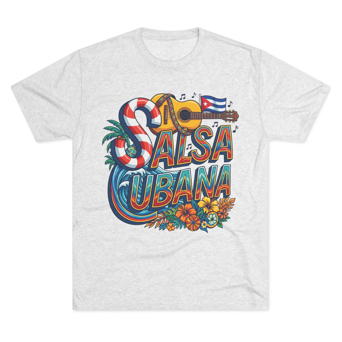 Salsa Cubana Social Dance Tri-Blend Crew Tee