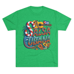 Salsa Cubana Social Dance Tri-Blend Crew Tee