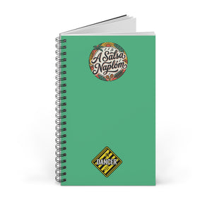 A Salsa Naplóm Spiral Journal — Dancer Sticker Green Notebook