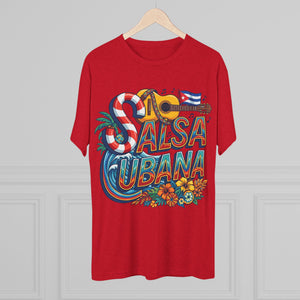 Salsa Cubana Social Dance Tri-Blend Crew Tee