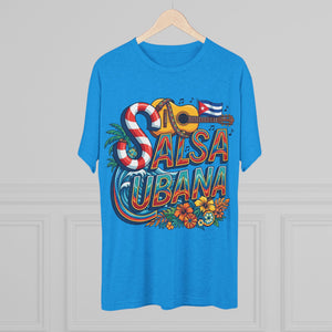 Salsa Cubana Social Dance Tri-Blend Crew Tee