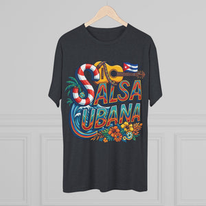 Salsa Cubana Social Dance Tri-Blend Crew Tee