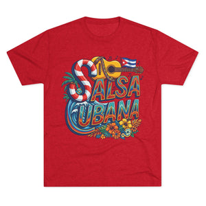 Salsa Cubana Social Dance Tri-Blend Crew Tee