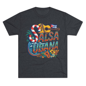 Salsa Cubana Social Dance Tri-Blend Crew Tee