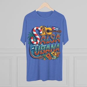 Salsa Cubana Social Dance Tri-Blend Crew Tee