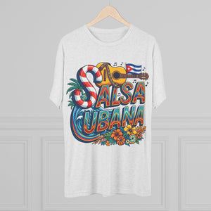 Salsa Cubana Social Dance Tri-Blend Crew Tee