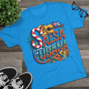 Salsa Cubana Social Dance Tri-Blend Crew Tee