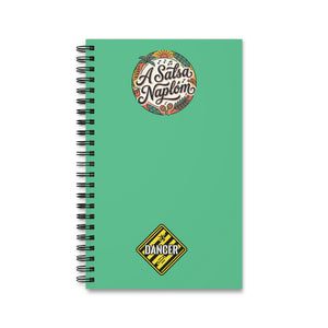 A Salsa Naplóm Spiral Journal — Dancer Sticker Green Notebook