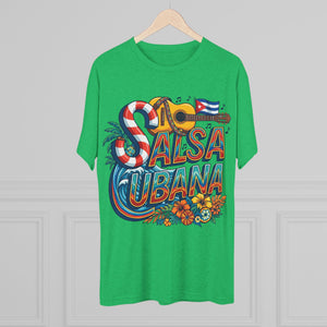Salsa Cubana Social Dance Tri-Blend Crew Tee