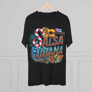 Salsa Cubana Social Dance Tri-Blend Crew Tee