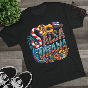 Salsa Cubana Social Dance Tri-Blend Crew Tee