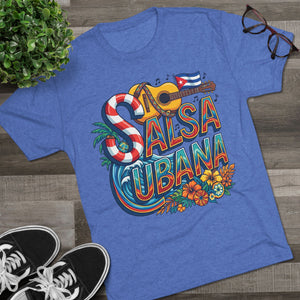 Salsa Cubana Social Dance Tri-Blend Crew Tee