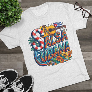 Salsa Cubana Social Dance Tri-Blend Crew Tee
