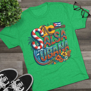 Salsa Cubana Social Dance Tri-Blend Crew Tee